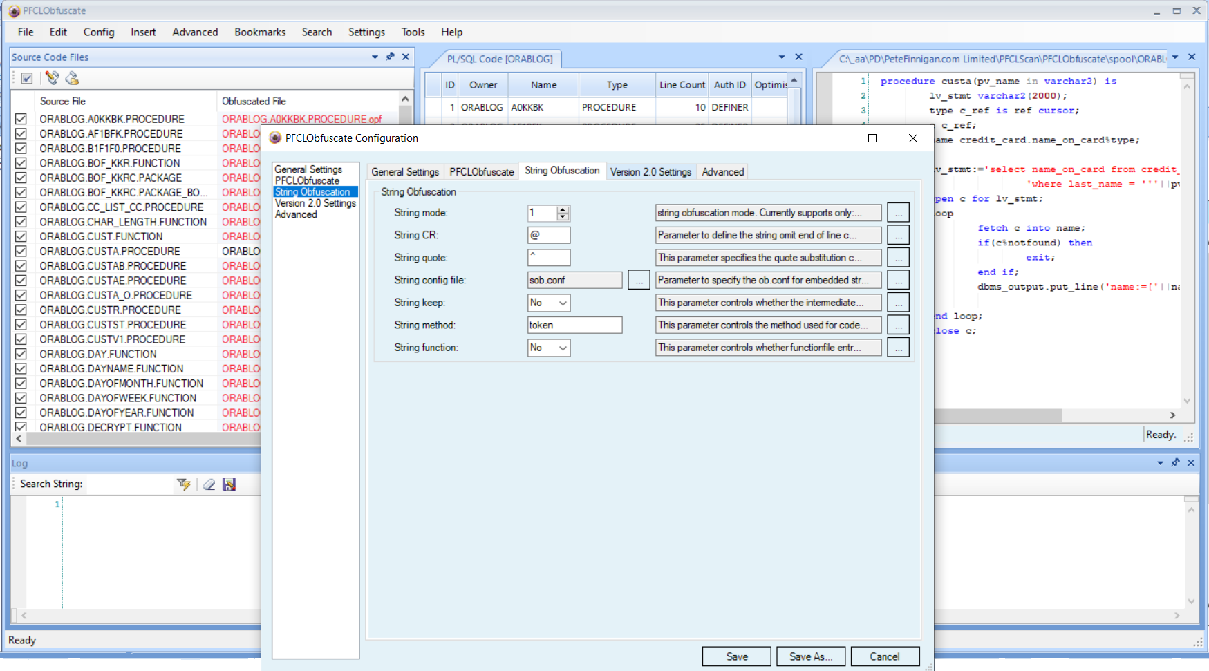 PFCLObfuscate protecting PL/SQL code in a database